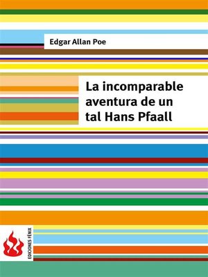 cover image of La incomparable aventura de un tal Hans Pfaall (low cost). Edición limitada